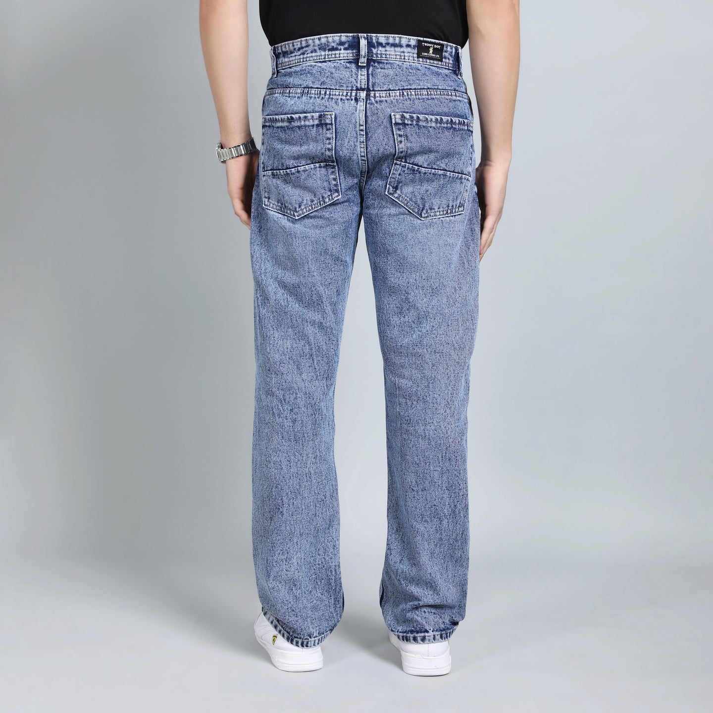 LIGHT BLUE BAGGY FIT JEAN TEDDY 4721-2